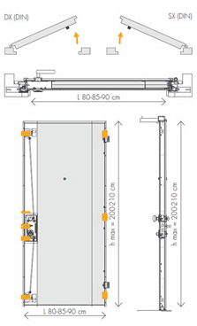 disegno tecnico Porta blindata BLINDO