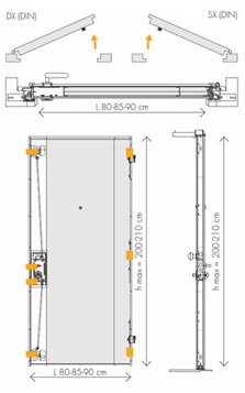 disegno tecnico Porta blindata CILINDER