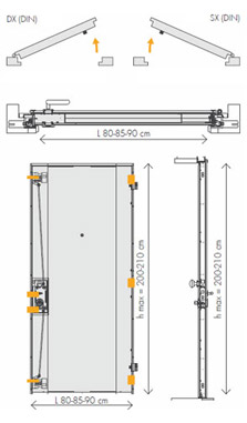 disegno tecnico Porta blindata FIRE60