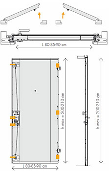 disegno tecnico porta blindata HABITAT K EX