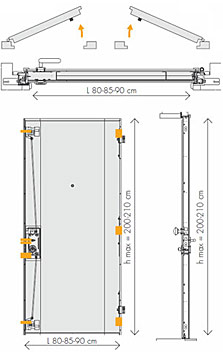 disegno tecnico porta blindata HABITAT EX per esterni