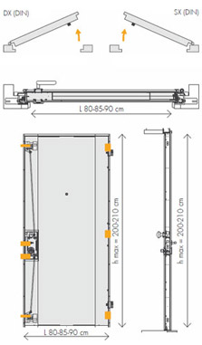 disegno tecnico Porta blindata HABITAT K