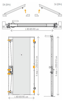 disegno tecnico Porta blindata HABITAT