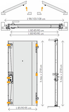 disegno tecnico Porta blindata KLIMA B