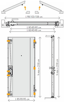 disegno tecnico Porta blindata KLIMA GOLD