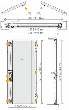 disegno tecnico Porta blindata KLIMA PLATINUM